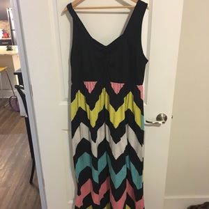 Maxi plus size colorful dress