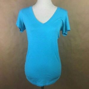 PINK BASIC V NECK T-SHIRT