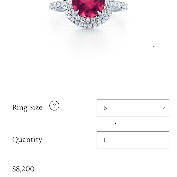 TIFFANY SOLESTE® RUBELLITE RING✨Traded✨ - Picture 2 of 4