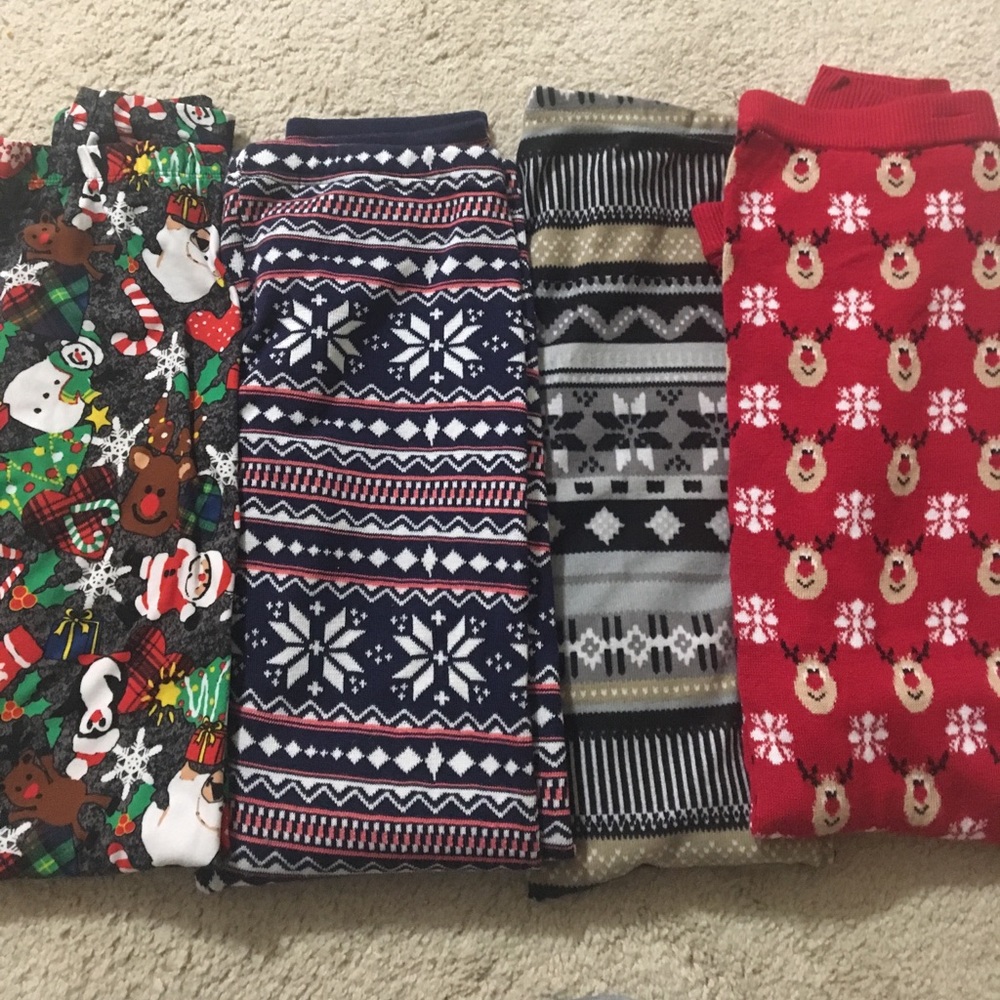 Lot of Christmas and winter leggings