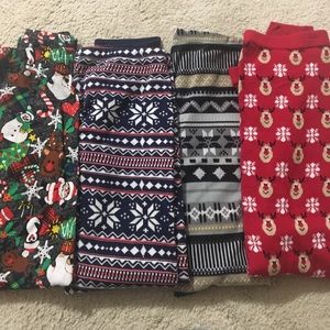 Lot of Christmas and winter leggings