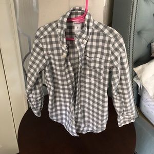 Boys button down plaid shirt