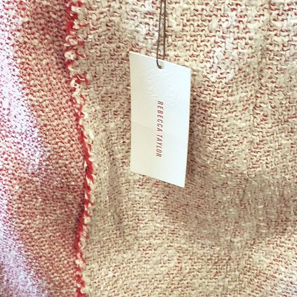 Rebecca Taylor Tweed & Leather Size 8 Pencil Skirt - Picture 6 of 7