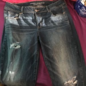 American Eagle never worn Kick Boot ripped jeans