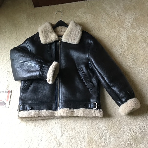 redskins leather bomber jacket