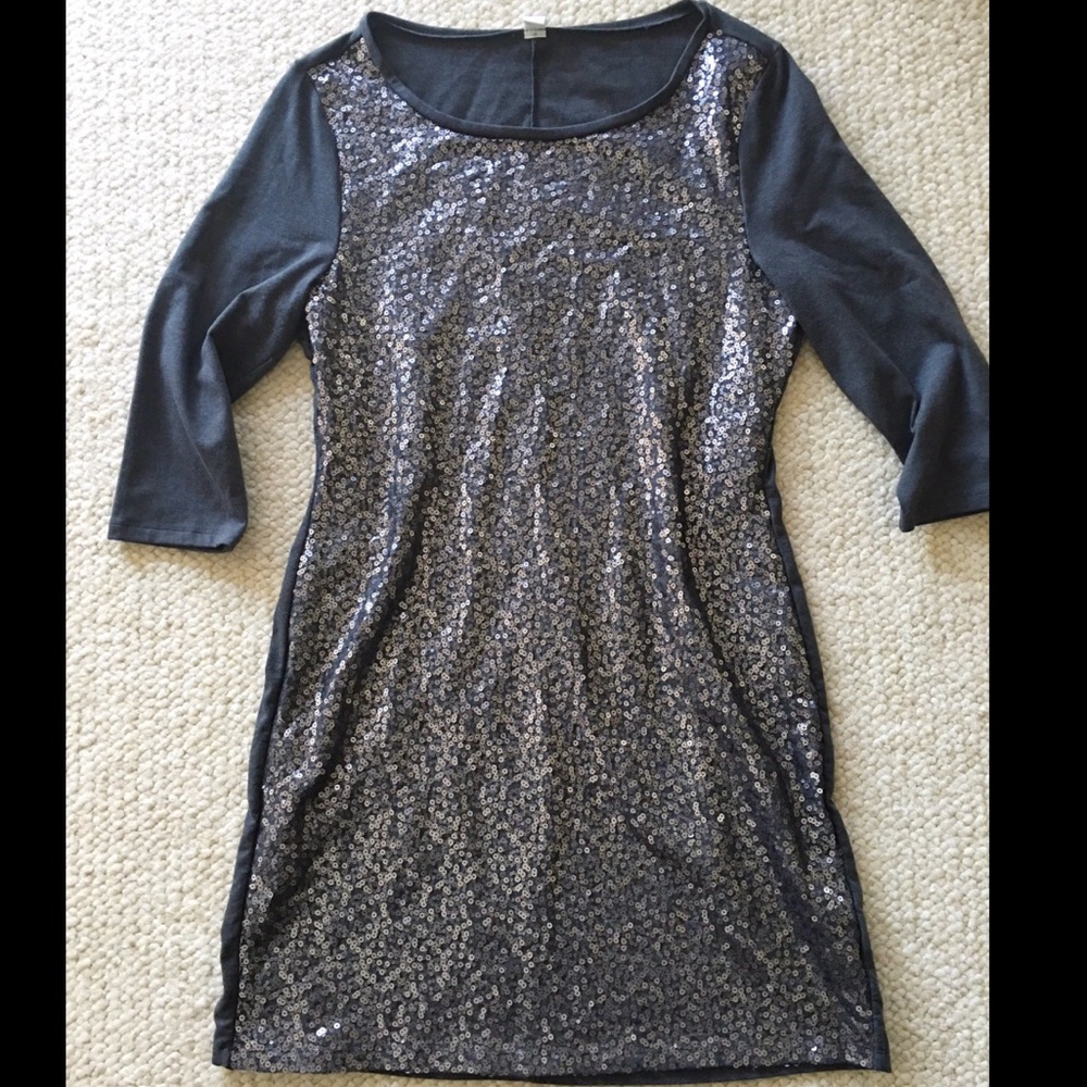 Old navy gray sequin dress