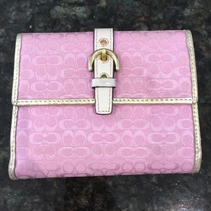 Coach Authentic Lavender and Gold Wallet - Retired