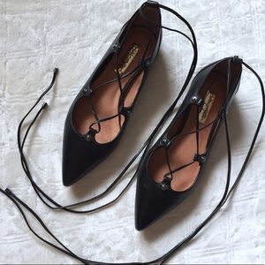 Halogen Owen Pointy Toe Lace Up Black Sz 5