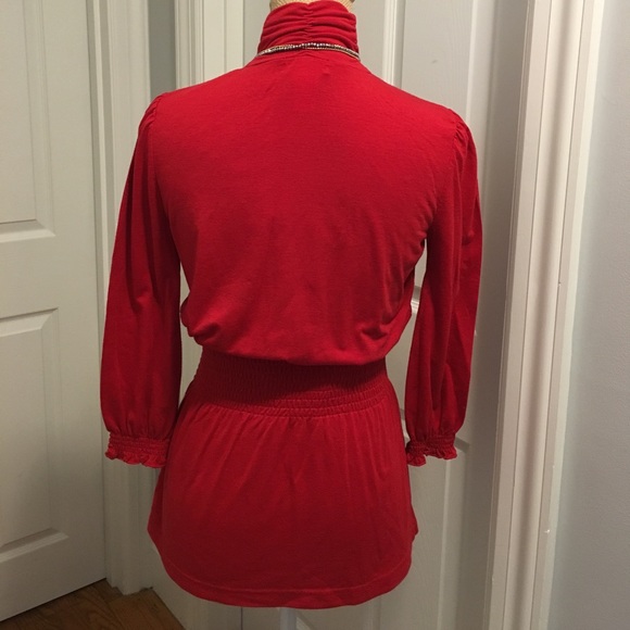 Candies Turtleneck Srunched Tunic Top - Picture 4 of 6