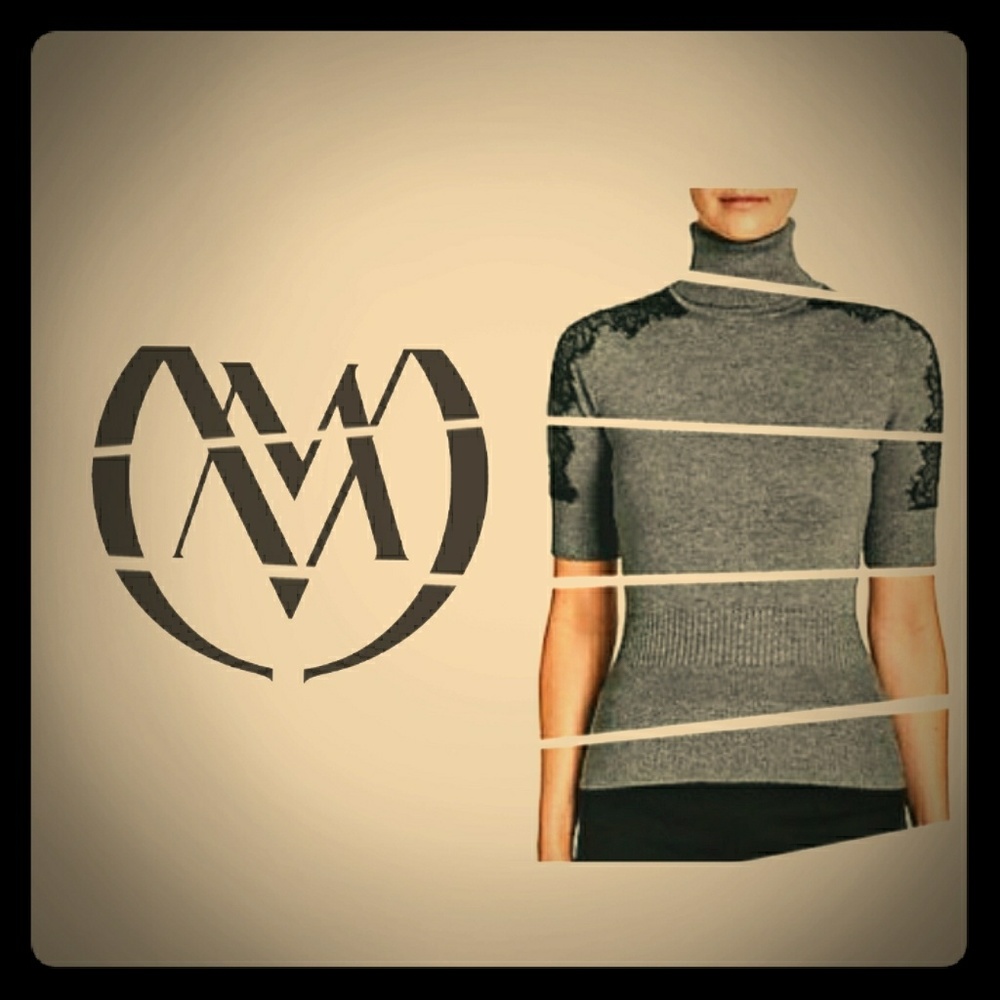 Lace Applique Turtleneck
