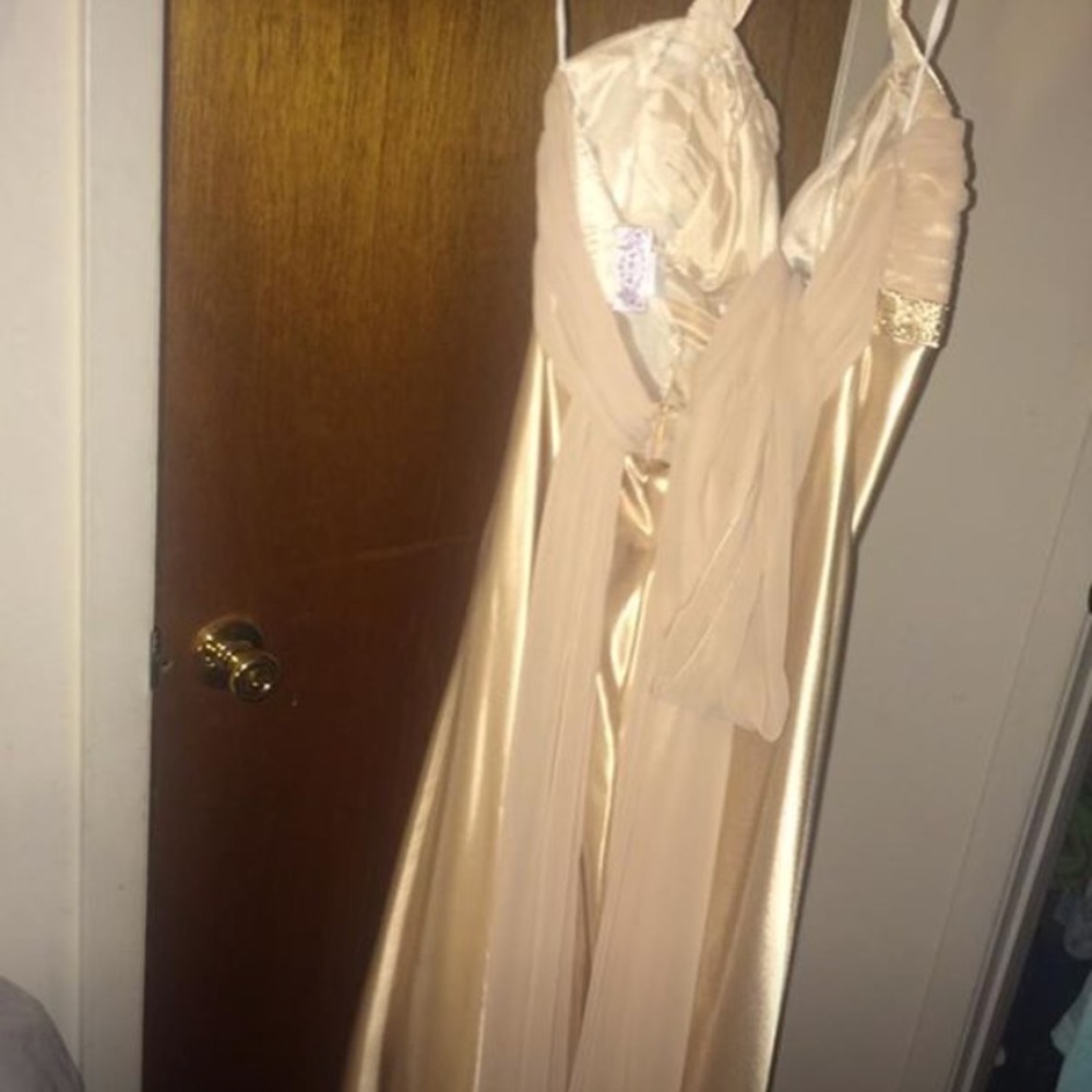 Gold long dress