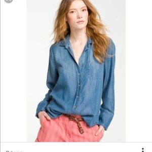 Anthropologie Clothstone blue denim Chambray sz S