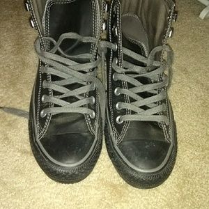 Leather High top Converse