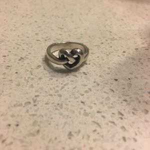 Heart knot ring.