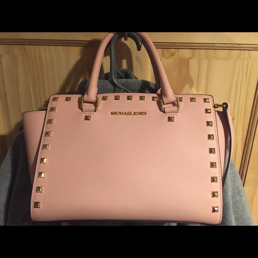 Light pink Micheal Kors studded Selma