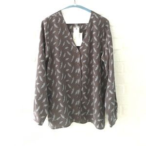 Joie Size Medium feather blouse