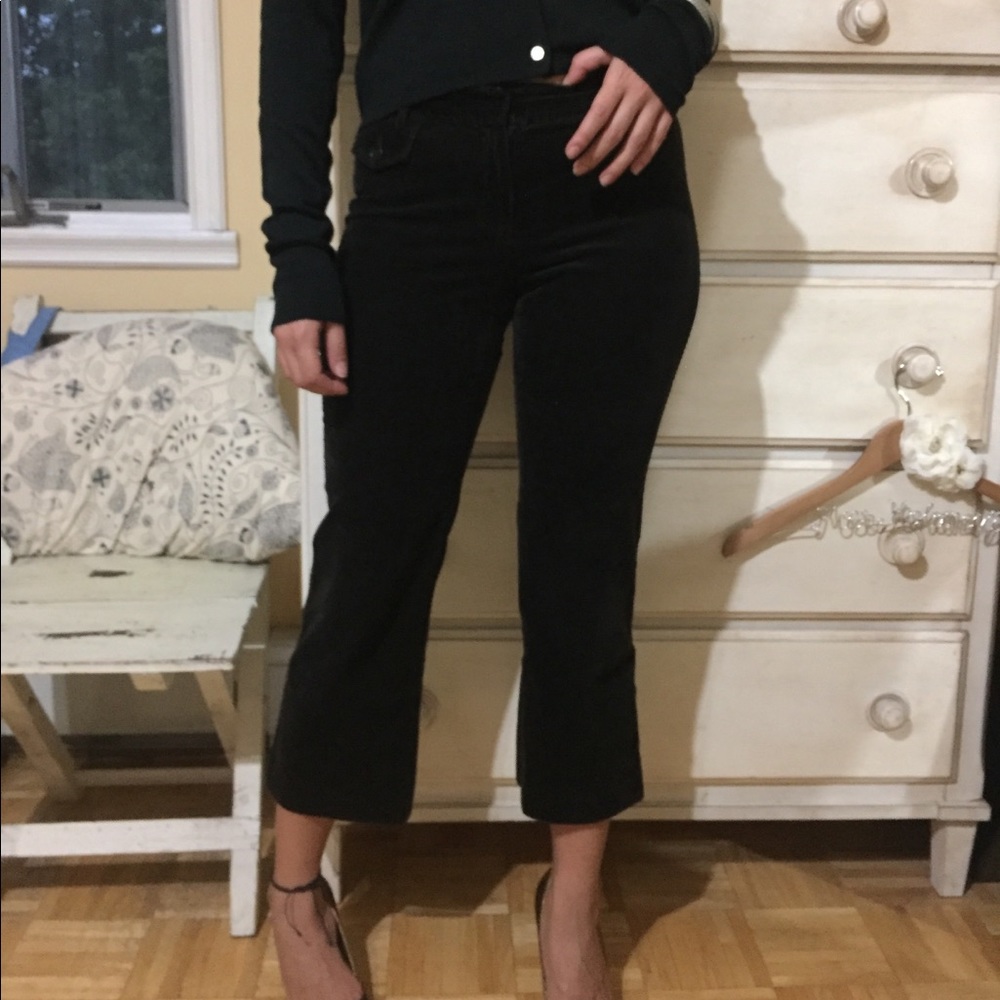 THEORY CORDUROY CROPPED TROUSERS