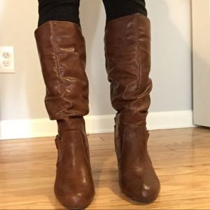 Brown fall boots
