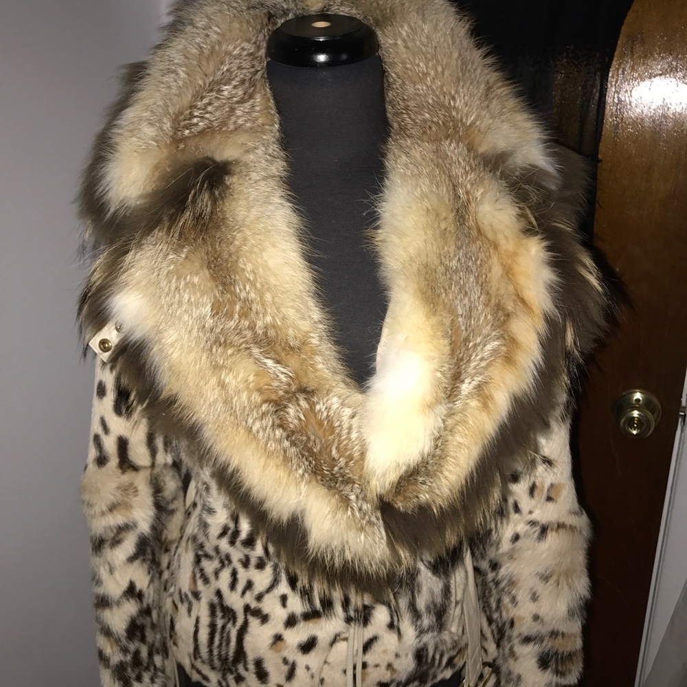 CACHE LuXurious Real Fur Faux Leopard Print