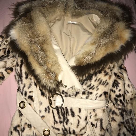 CACHE LuXurious Real Fur Faux Leopard Print - Picture 3 of 7
