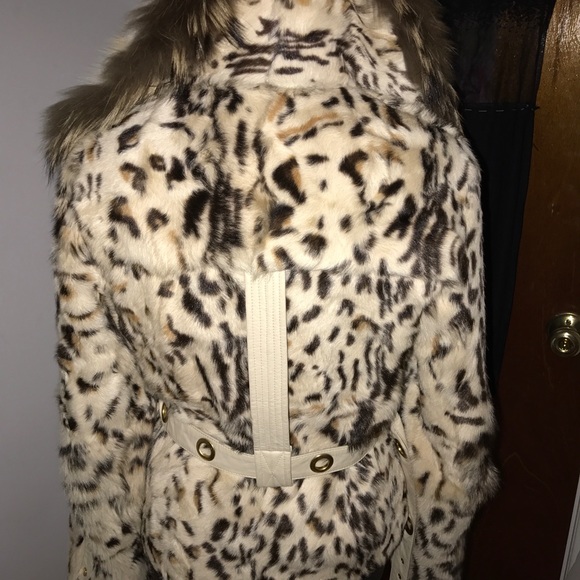 CACHE LuXurious Real Fur Faux Leopard Print - Picture 2 of 7