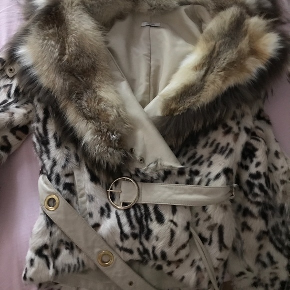 CACHE LuXurious Real Fur Faux Leopard Print - Picture 6 of 7