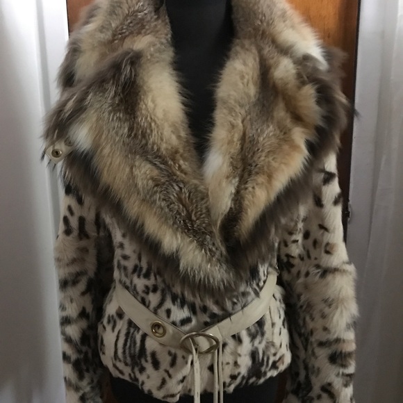 CACHE LuXurious Real Fur Faux Leopard Print - Picture 7 of 7