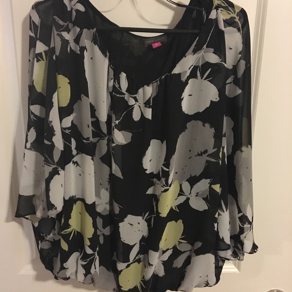 Floral Print Flowy Top Vince Camuto - Picture 2 of 5
