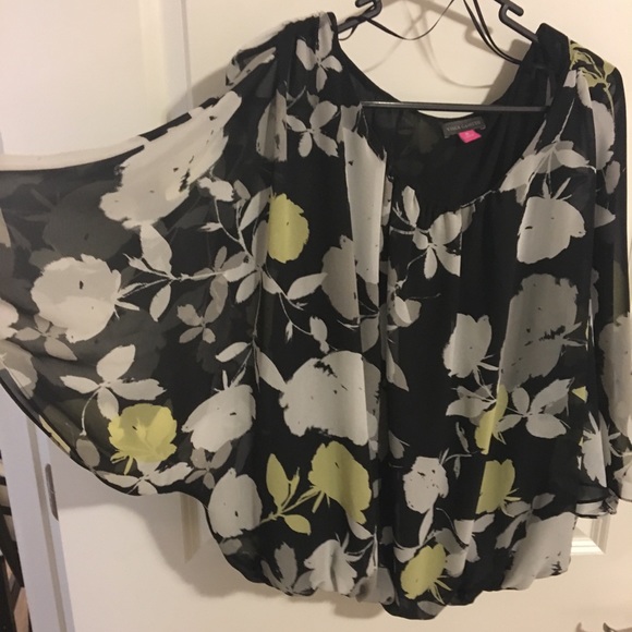 Floral Print Flowy Top Vince Camuto - Picture 1 of 5
