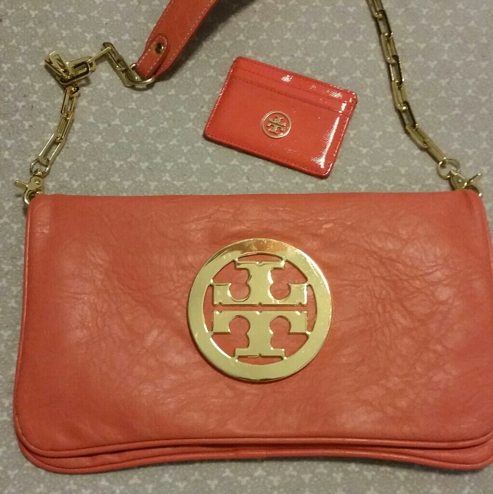 Sale!!!Tory Burch Reva Clutch w/card holder wallet
