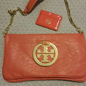 Sale!!!Tory Burch Reva Clutch w/card holder wallet