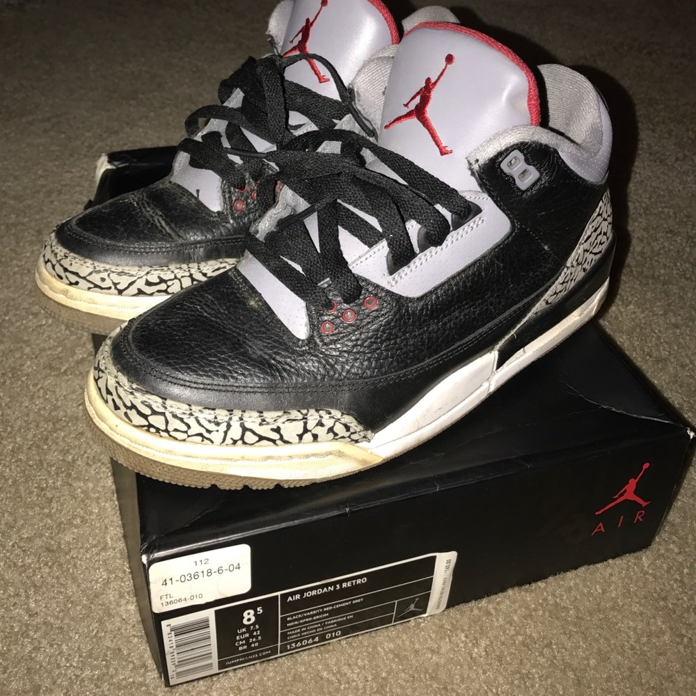 Jordan number 3 cement black