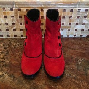 Vintage Marc Jacobs Vero Cuoio Red Suede Boots
