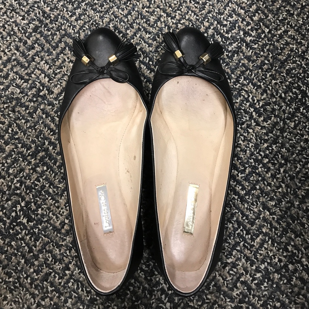 Leather ballet flats