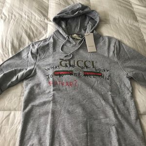 Grey Gucci Hoodie