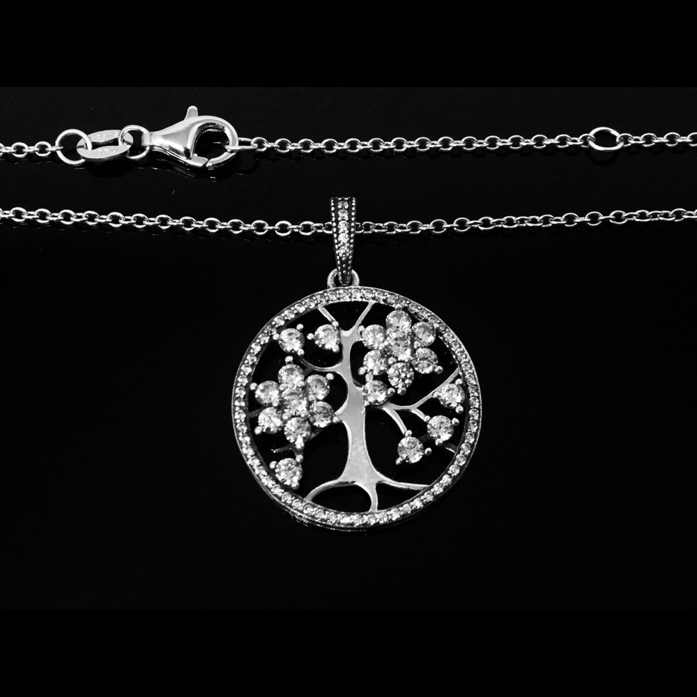 🎉HP🎉925 CZ Classic Tree of Life 16”-18”