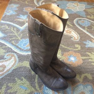 Frye Carson pull tall boots in Vintage grey