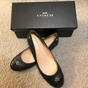 Black Coach Flats, size M 7