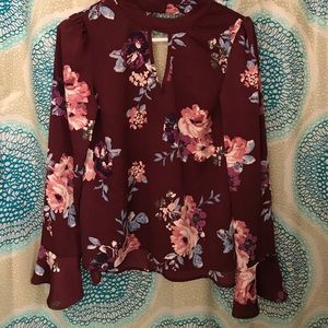 Long sleeve blouse from kohls. Keyhole neckline