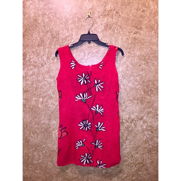 Red 60s Daisy Dress - Picture 3 of 7