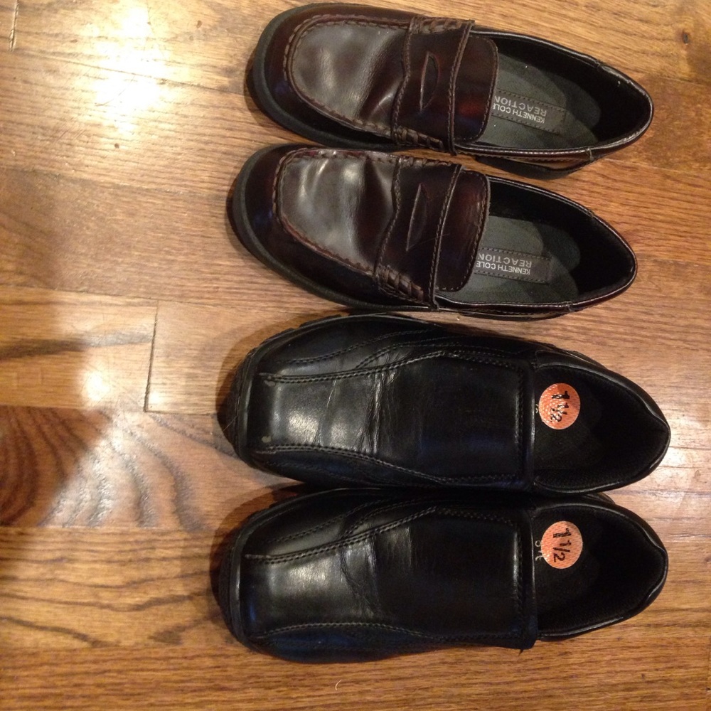 Two pairs boys shoes