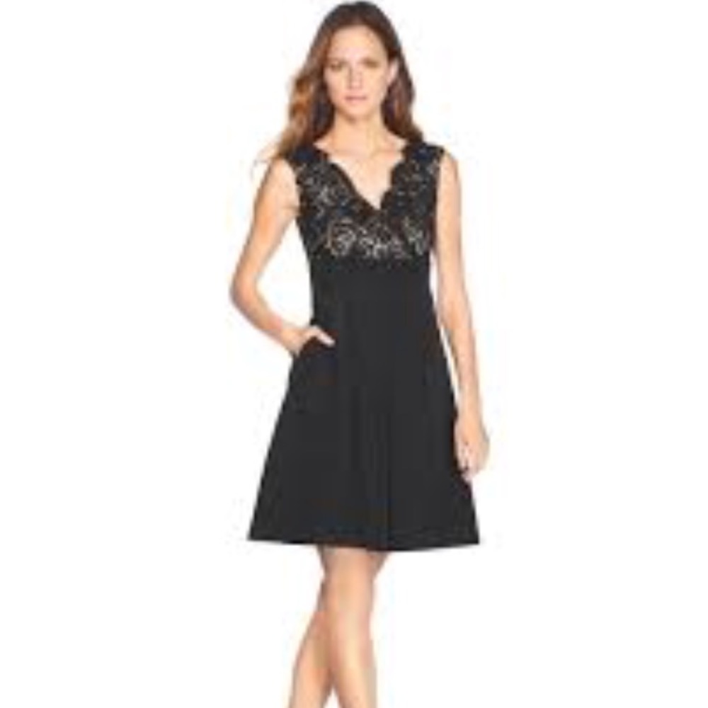 Lace Bodice Faille Dress