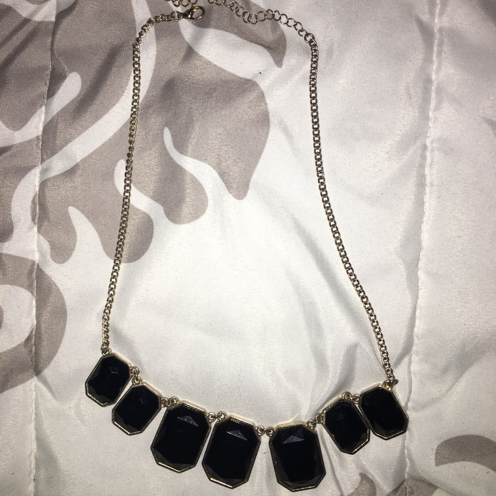 Black and Gold Statement Necklace