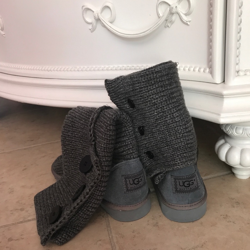 UGG knit button boots