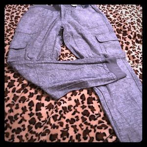 NY & Company Grey linen jogger pants