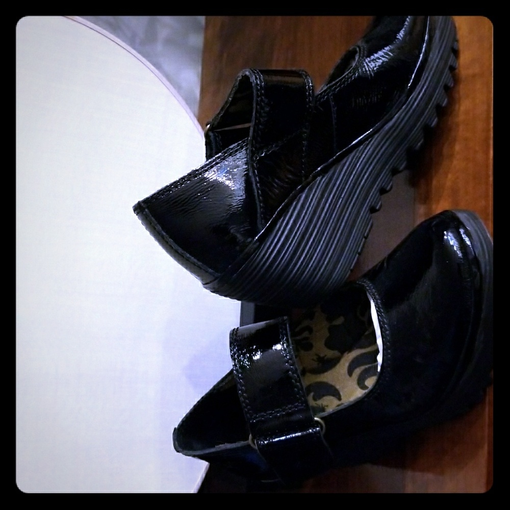 Fly London Wedged Mary Jane shoes