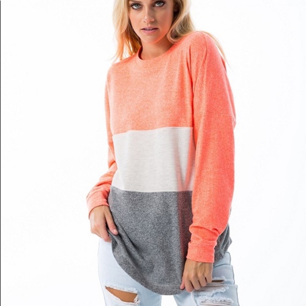 🖤LAST ONE 🖤Neon Coral sweater - Picture 2 of 7