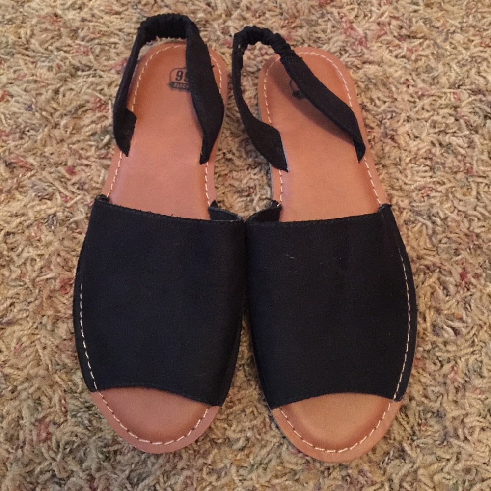 Black sandals never worn!