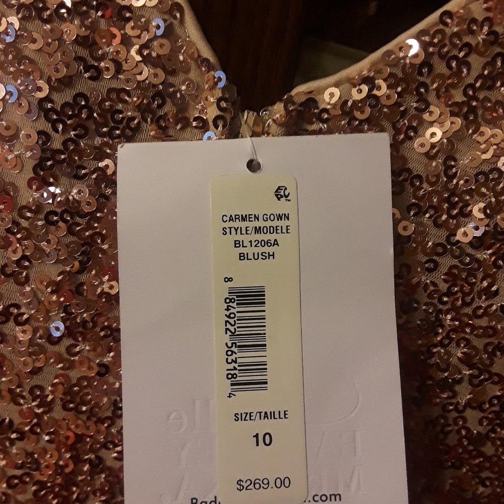 Carmen gown rose gold sz 10 - Picture 2 of 2