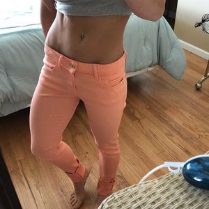 ❤️❤️ZARA BASIC peach stretchy skinny jeans ❤️❤️❤️